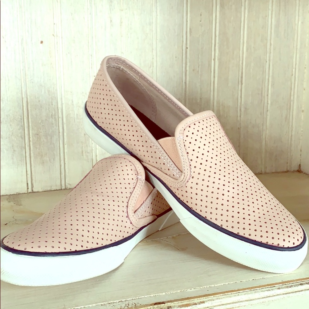 Blush Sperry top sider sneakers size 8